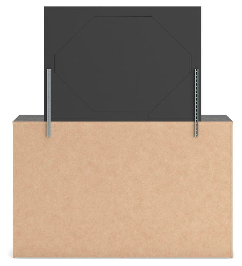 Hollivern Full Panel Storage Bed, Dresser, Mirror and Nightstand