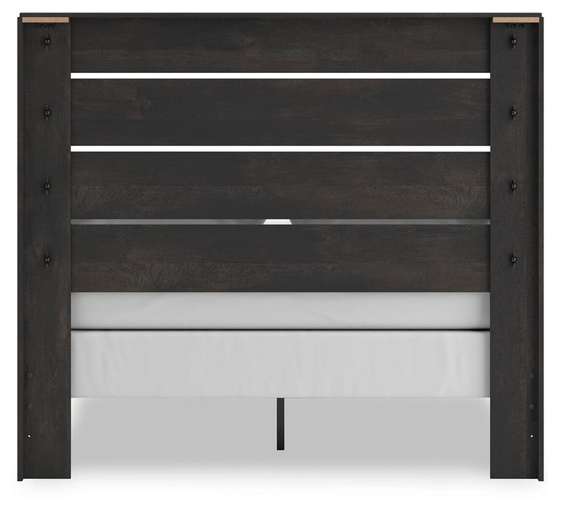 Delmorta Queen Panel Bed, Dresser and Mirror