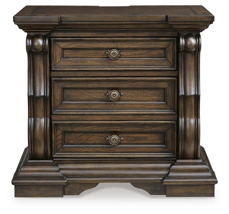 Maylee King Canopy Bed, Dresser, Mirror and Nightstand
