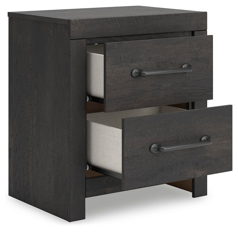 Delmorta Full Panel Bed, Dresser, Mirror, Chest and Nightstand