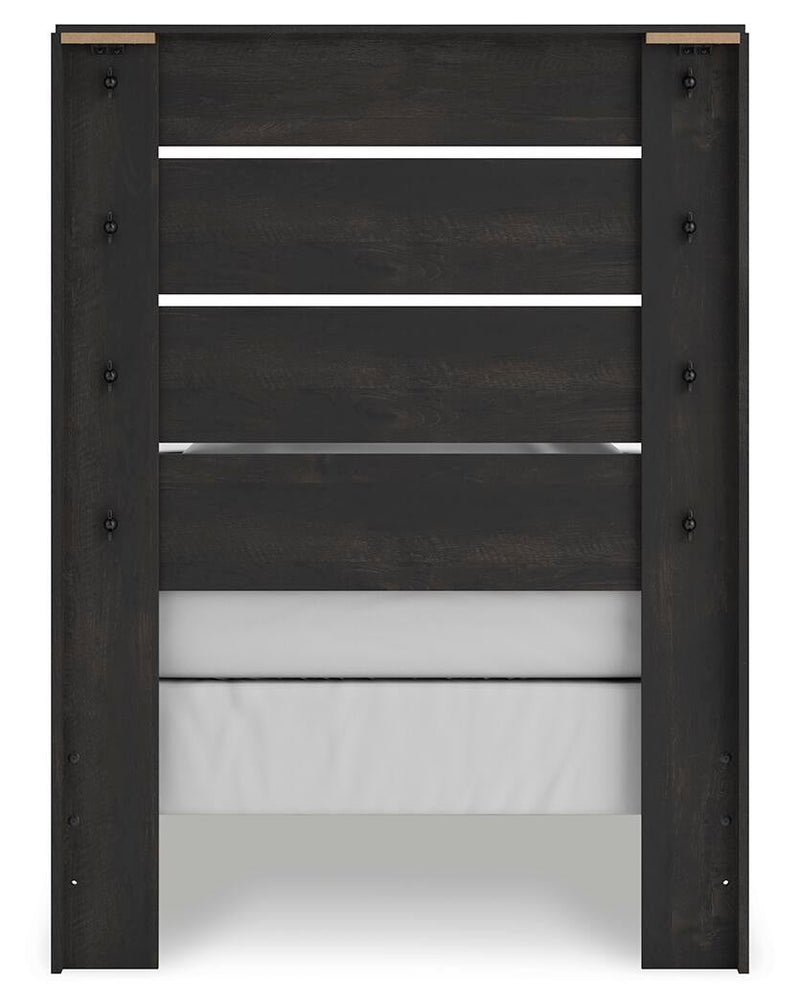 Delmorta Twin Panel Bed, Dresser and Mirror