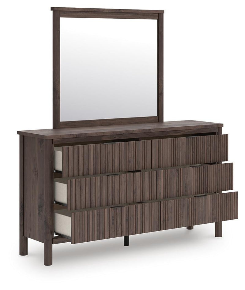 Pamytta Twin Panel Bed, Dresser, Mirror and Nightstand