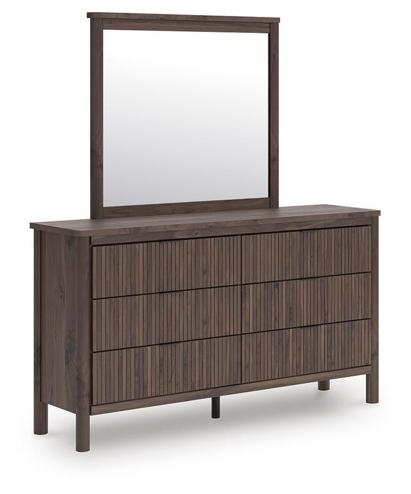 Pamytta Twin Panel Bed, Dresser, Mirror and Nightstand