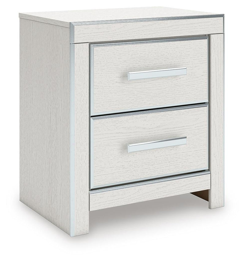 Zuraleus Queen Upholstered Panel Platform Bed, Dresser, Mirror and Nightstand