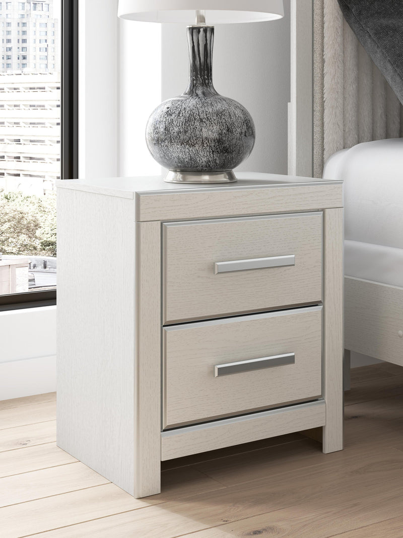 Zuraleus Queen Upholstered Panel Platform Bed, Dresser, Mirror and Nightstand