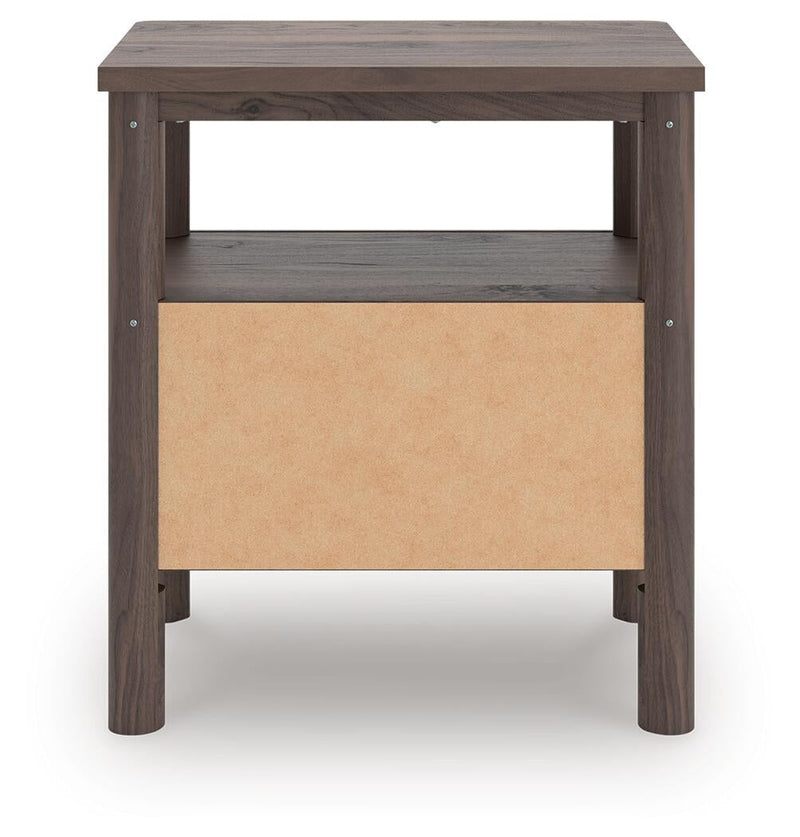 Pamytta Full Upholstered Panel Bed, Dresser, Mirror and Nightstand