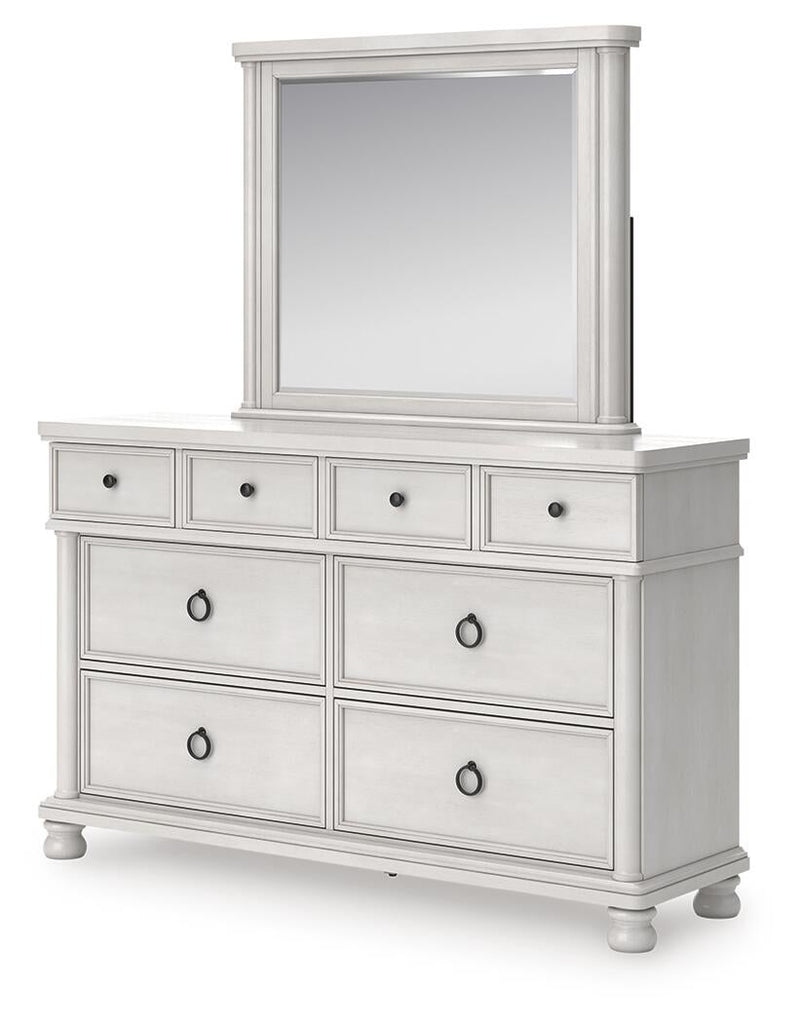 Chadworth King Poster Bed, Dresser and Mirror