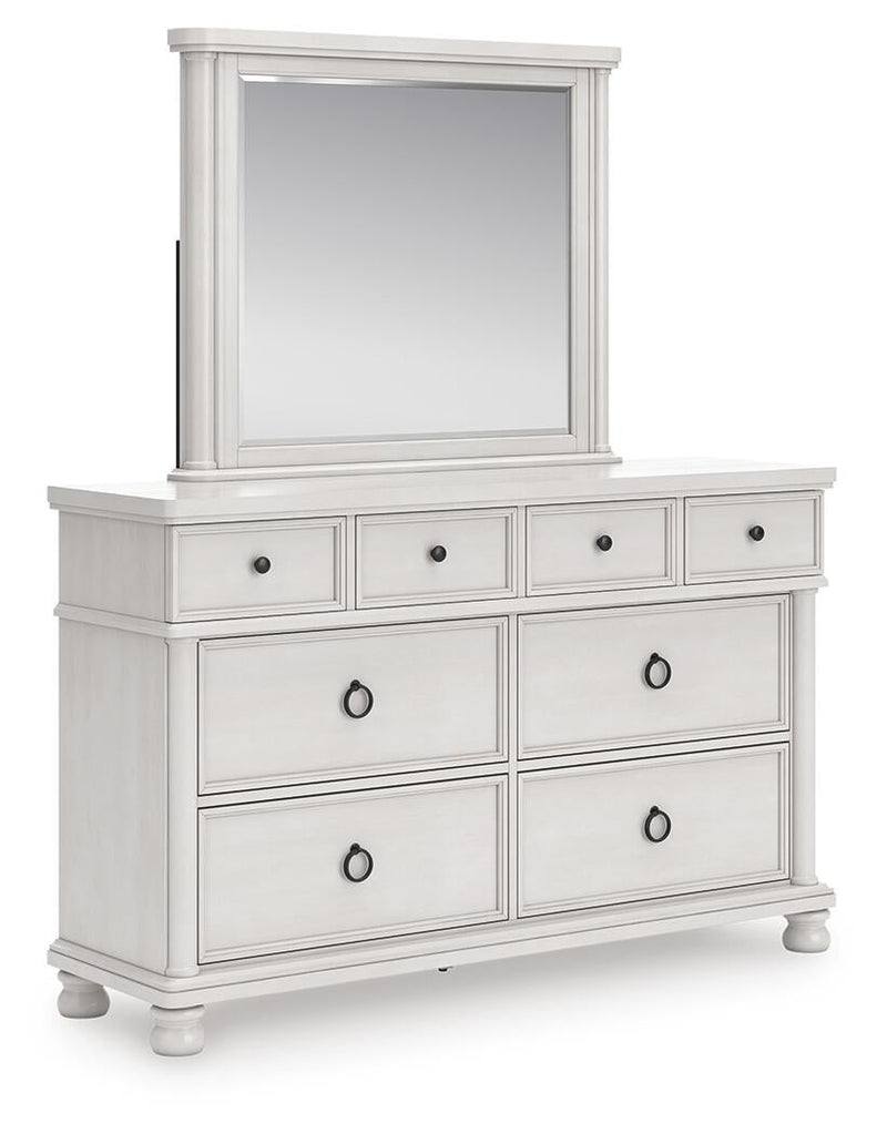 Chadworth King Poster Bed, Dresser, Mirror and Nightstand