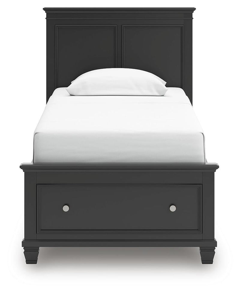 Lanolee Twin Panel Storage Bed, Dresser and Mirror