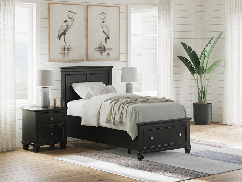 Lanolee Twin Panel Storage Bed, Dresser and Mirror