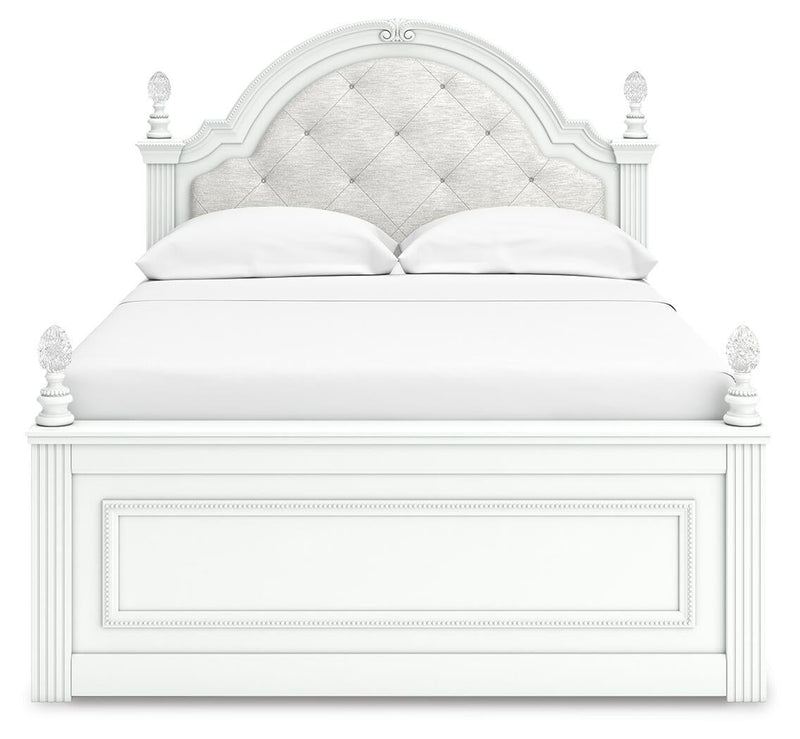 Maylilly Full Upholstered Panel Storage Bed, Dresser, Mirror and Nightstand