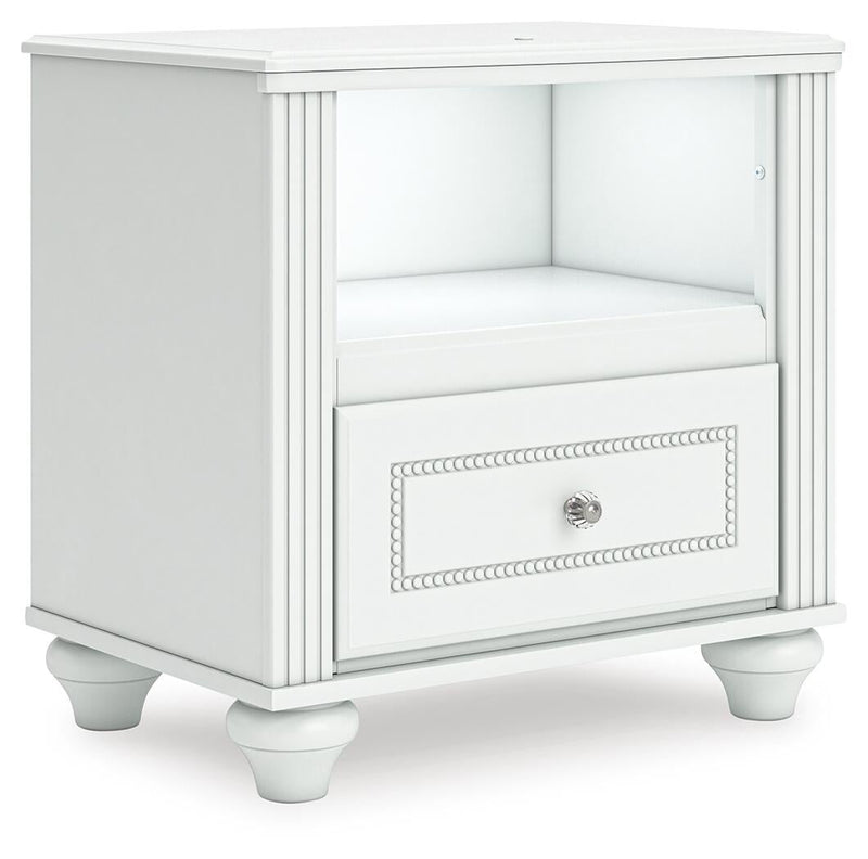 Maylilly Full Upholstered Panel Storage Bed, Dresser, Mirror and Nightstand