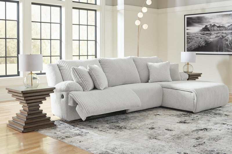 Top Tier 3-Piece Reclining Sectional Sofa Chaise