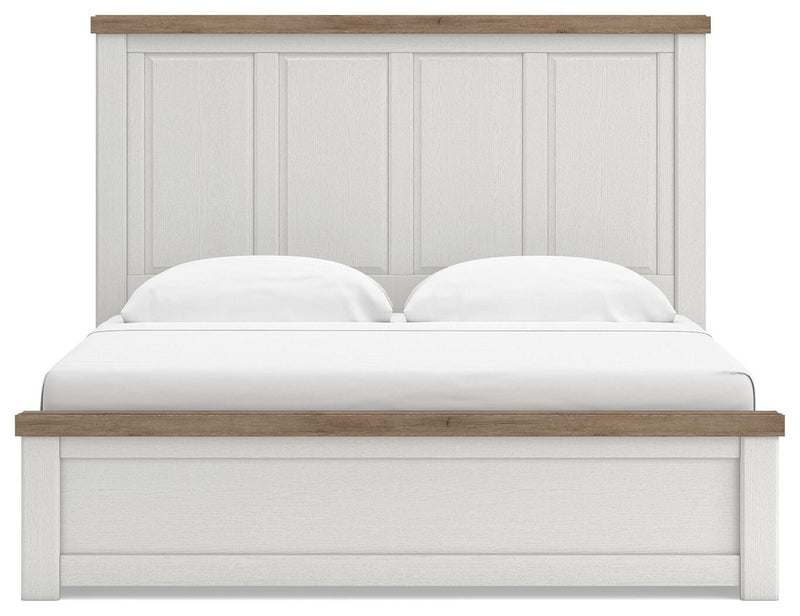 Savonport King Panel Bed with Storage, Dresser and Mirror