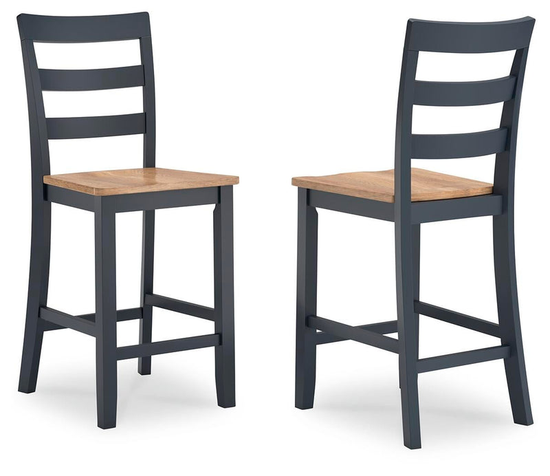 Gesthaven Counter Height Dining Table and 2 Barstools