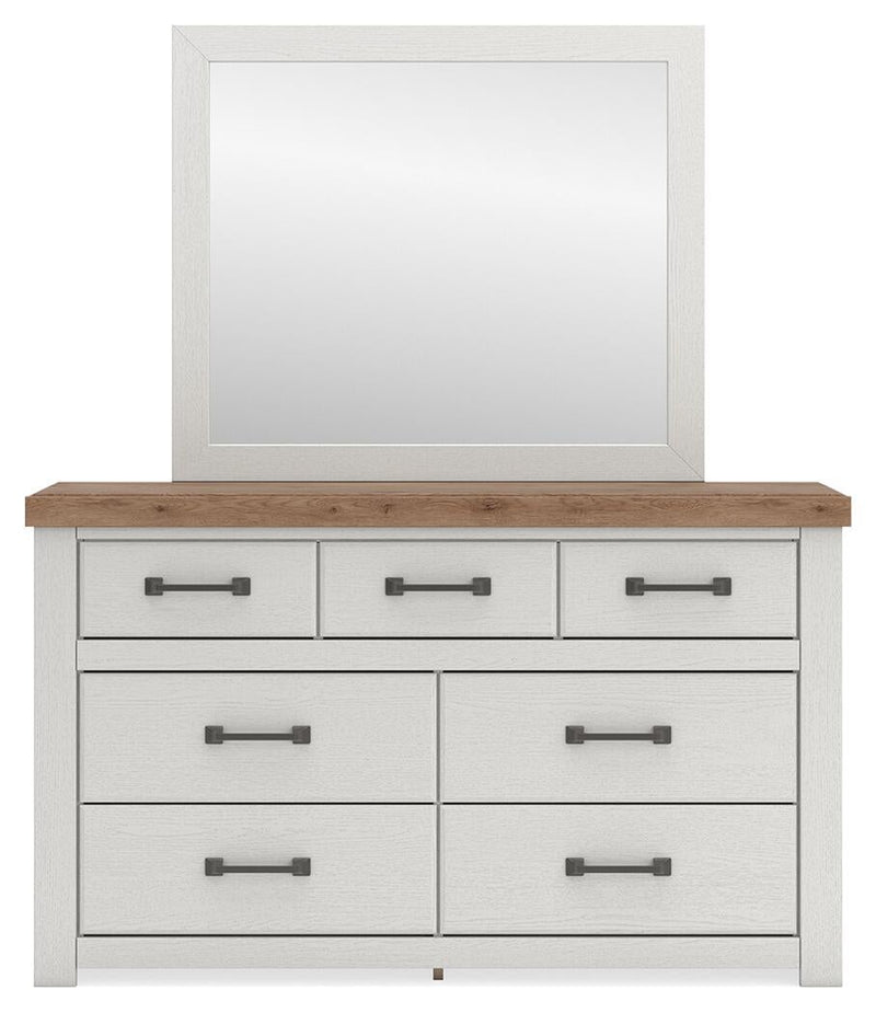 Savonport Queen Panel Bed. Dresser, Mirror and Nightstand