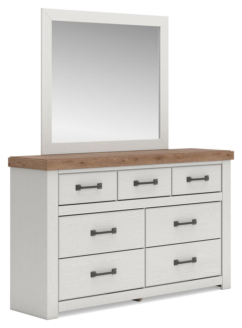 Savonport Twin Panel Storage Bed. Dresser, Mirror and Nightstand