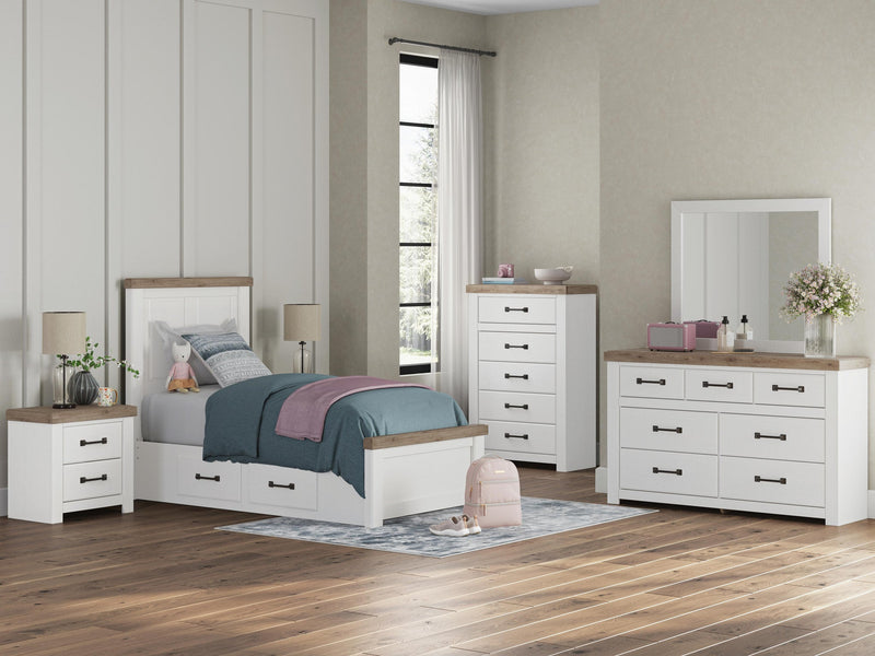 Savonport Twin Panel Bed with Storage