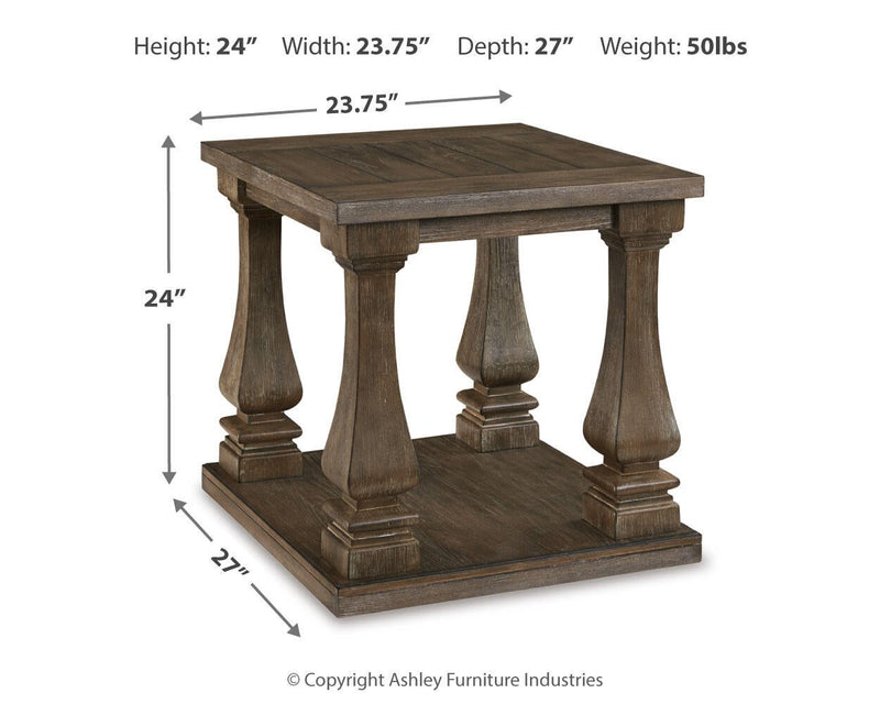 Johnelle Rectangular End Table
