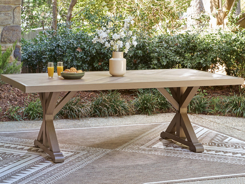 Laguna Heights RECT Dining Table w/UMB OPT