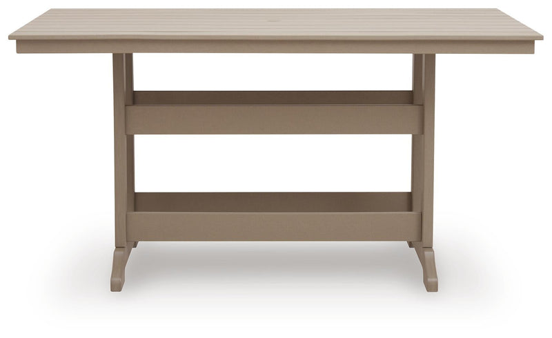Seacliff Beach RECT COUNTER TABLE W/UMB OPT