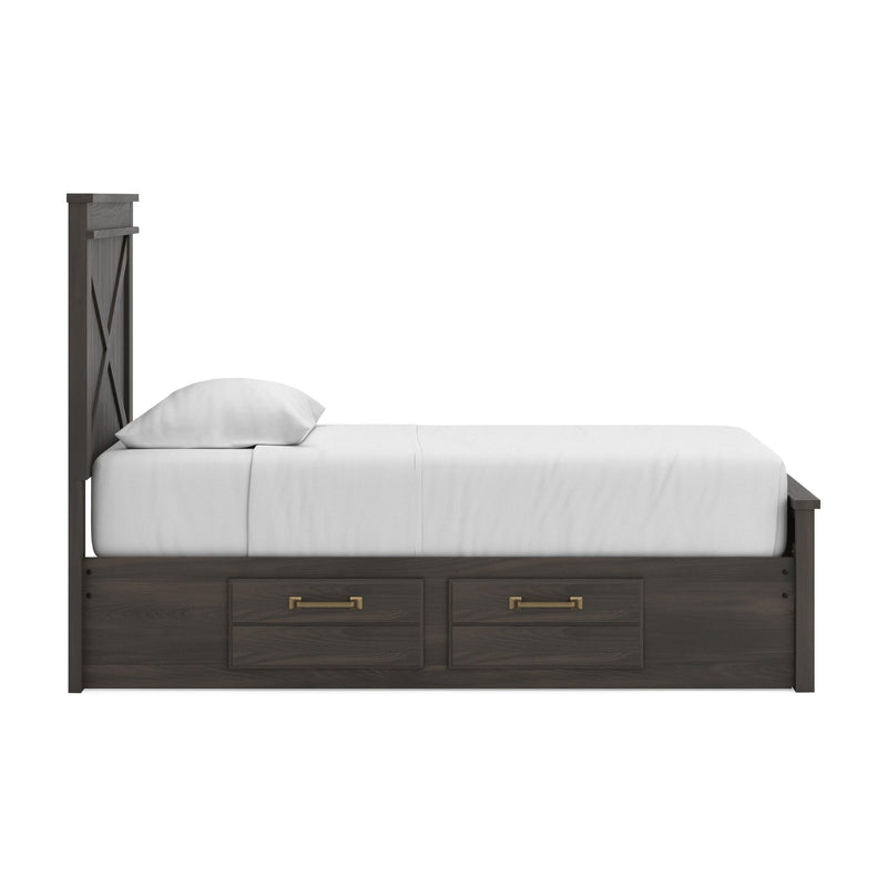 Vonitta Bay Twin Panel Bed with 2 Sided Storage