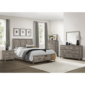 Queen Platform Bed with Footboard Storage
