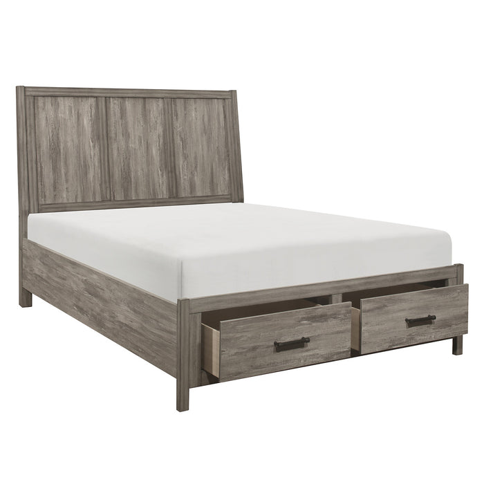 Queen Platform Bed with Footboard Storage