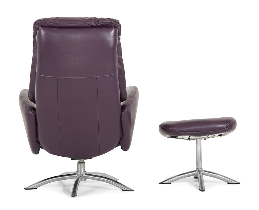 Q03 Leather chair with ottoman