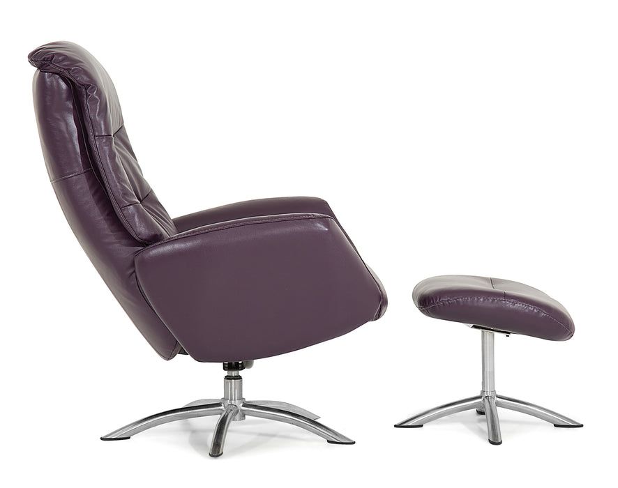 Q03 Leather chair with ottoman