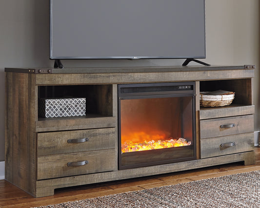 Trinell 63" TV Stand with Electric Fireplace (8027075969341)