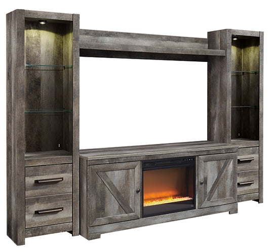 Wynnlow 4-Piece Entertainment Center with Electric Fireplace (8027135476029)
