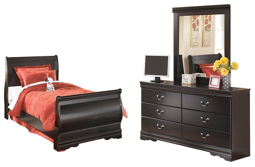 Huey Vineyard Full Sleigh Bed with Mirrored Dresser (8027048673597)
