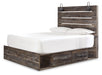 Drystan Queen Panel Bed with 2 Storage Drawers with Mirrored Dresser and Chest (8027152318781)