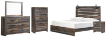 Drystan King Panel Bed with Mirrored Dresser, Chest and Nightstand (8027008270653)