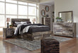 Derekson Queen Panel Bed with 4 Storage Drawers with Mirrored Dresser, Chest and Nightstand (8027044217149)